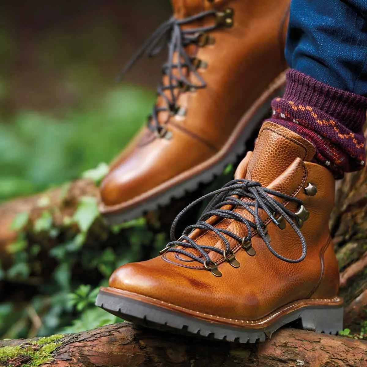 BARKER Glencoe Boots - Mens Hiking - Cherry Grain