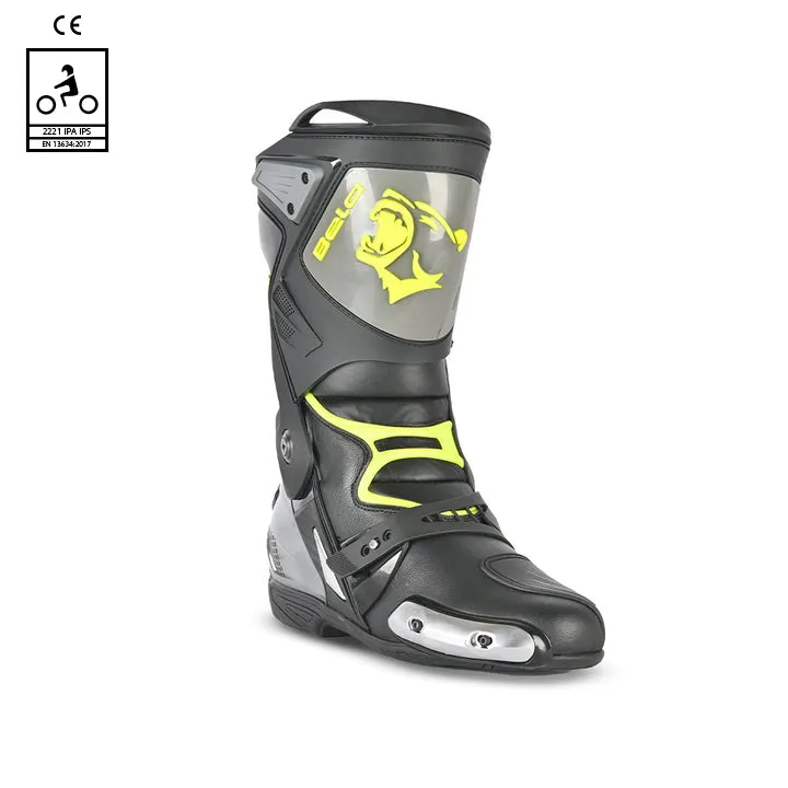 BELA Race Pro - Racing Boot - Black Grey Yellow Flouro