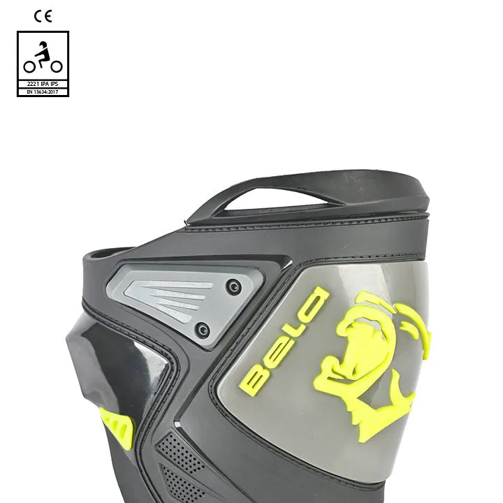 BELA Race Pro - Racing Boot - Black Grey Yellow Flouro