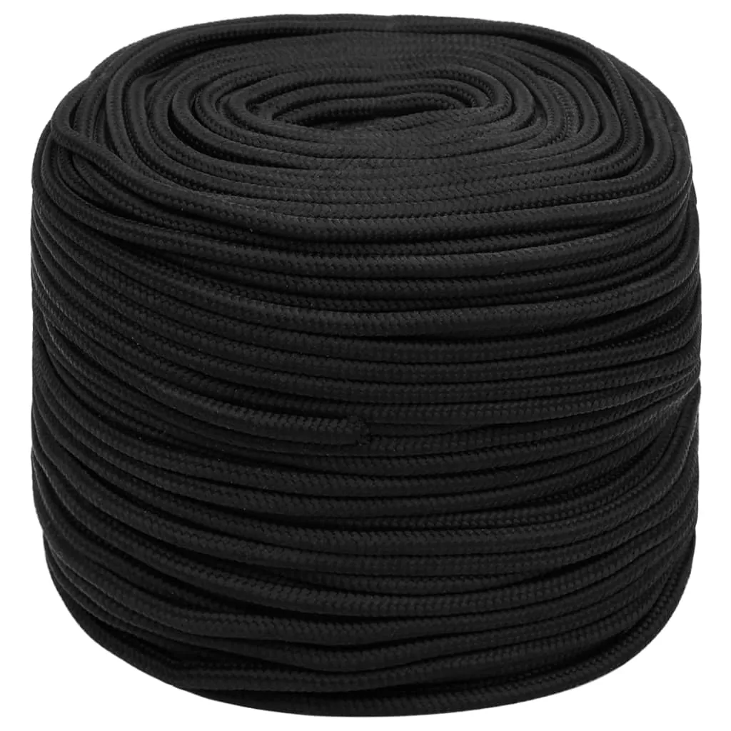 Boat Rope Full Black 10 mm 250 m Polypropylene