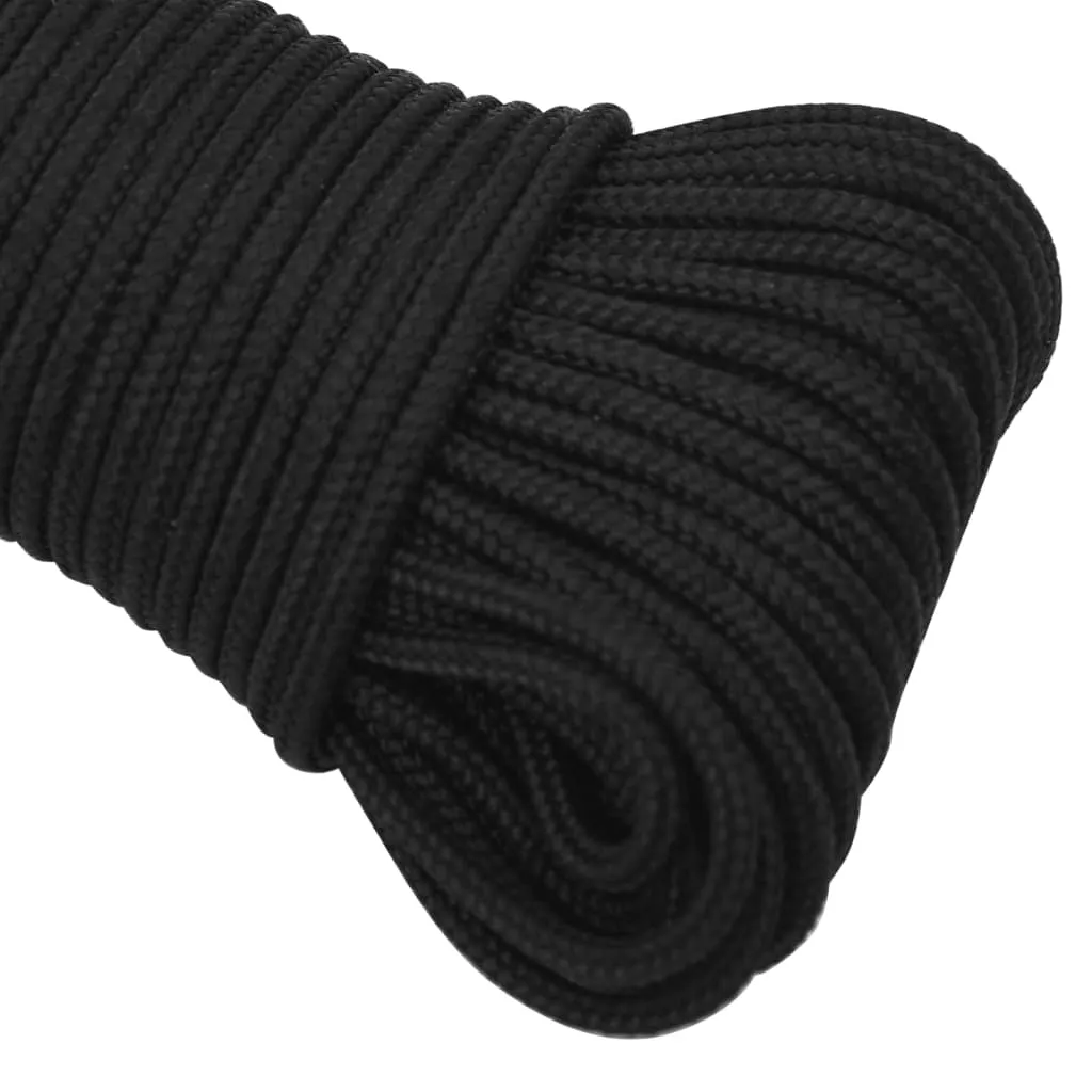 Boat Rope Full Black 5 mm 50 m Polypropylene