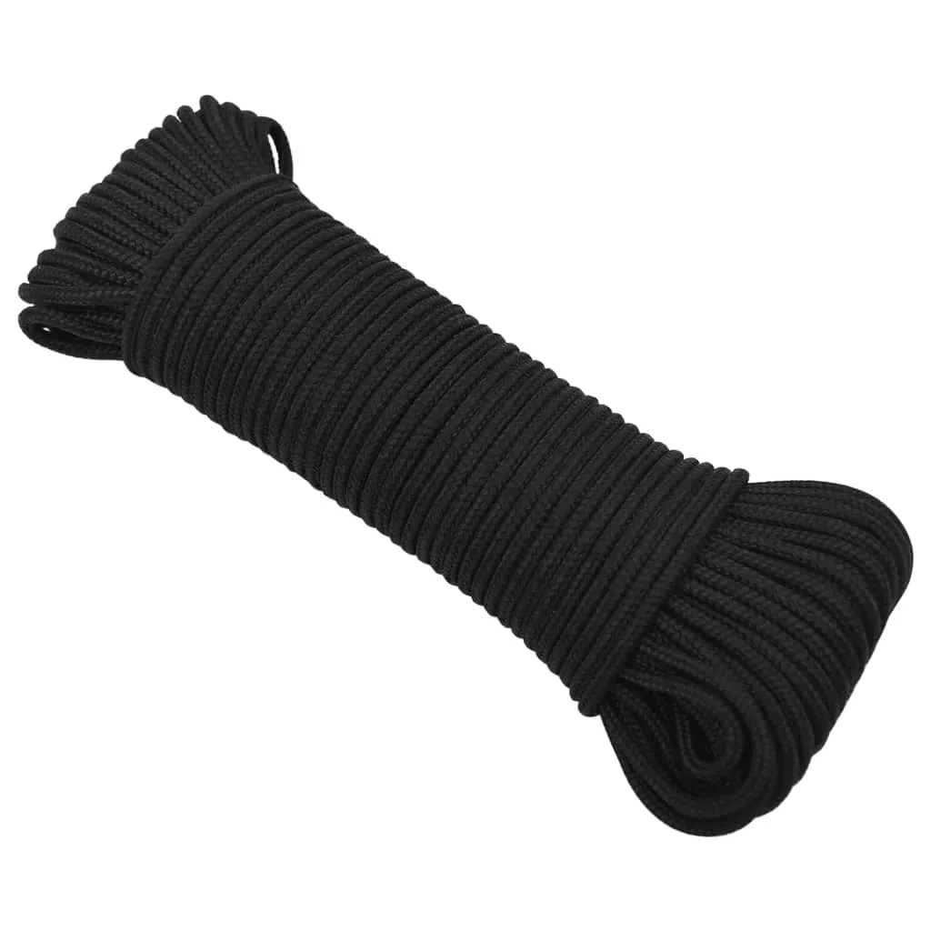 Boat Rope Full Black 5 mm 50 m Polypropylene