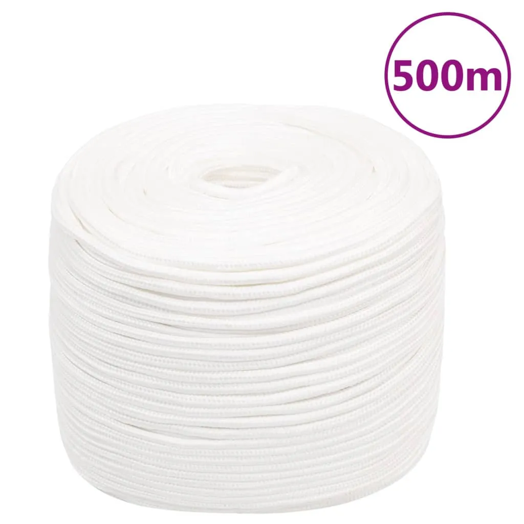 Boat Rope Full White 10 mm 500 m Polypropylene