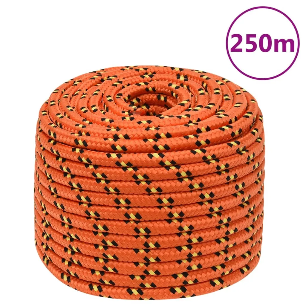 Boat Rope Orange 12 mm 250 m Polypropylene