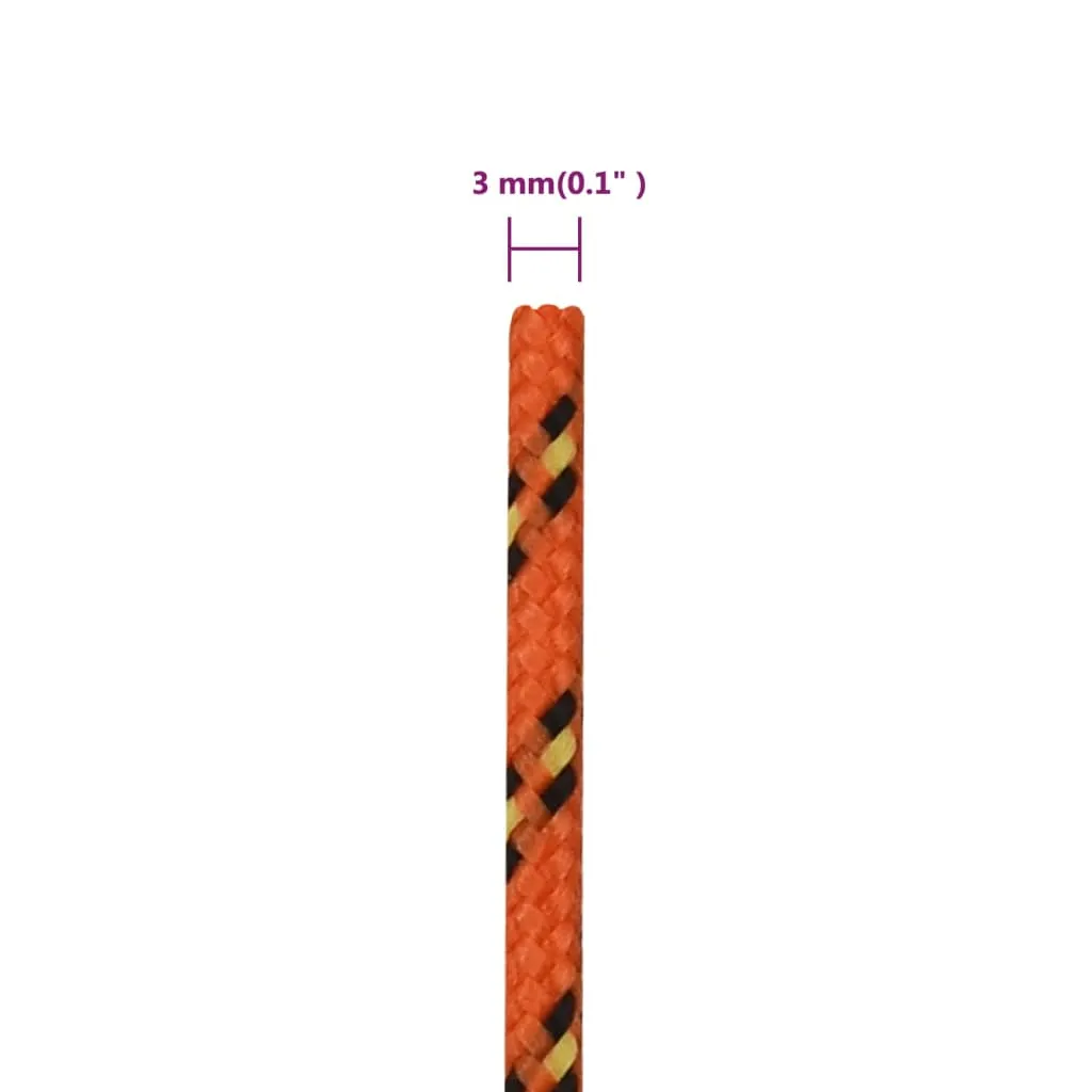 Boat Rope Orange 3 mm 50 m Polypropylene