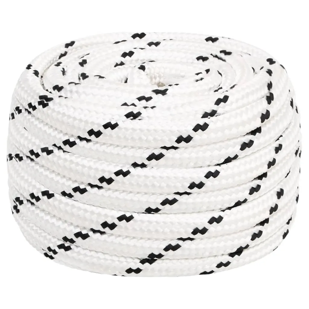 Braided Boat Rope White 16 mmx25 m Polyester