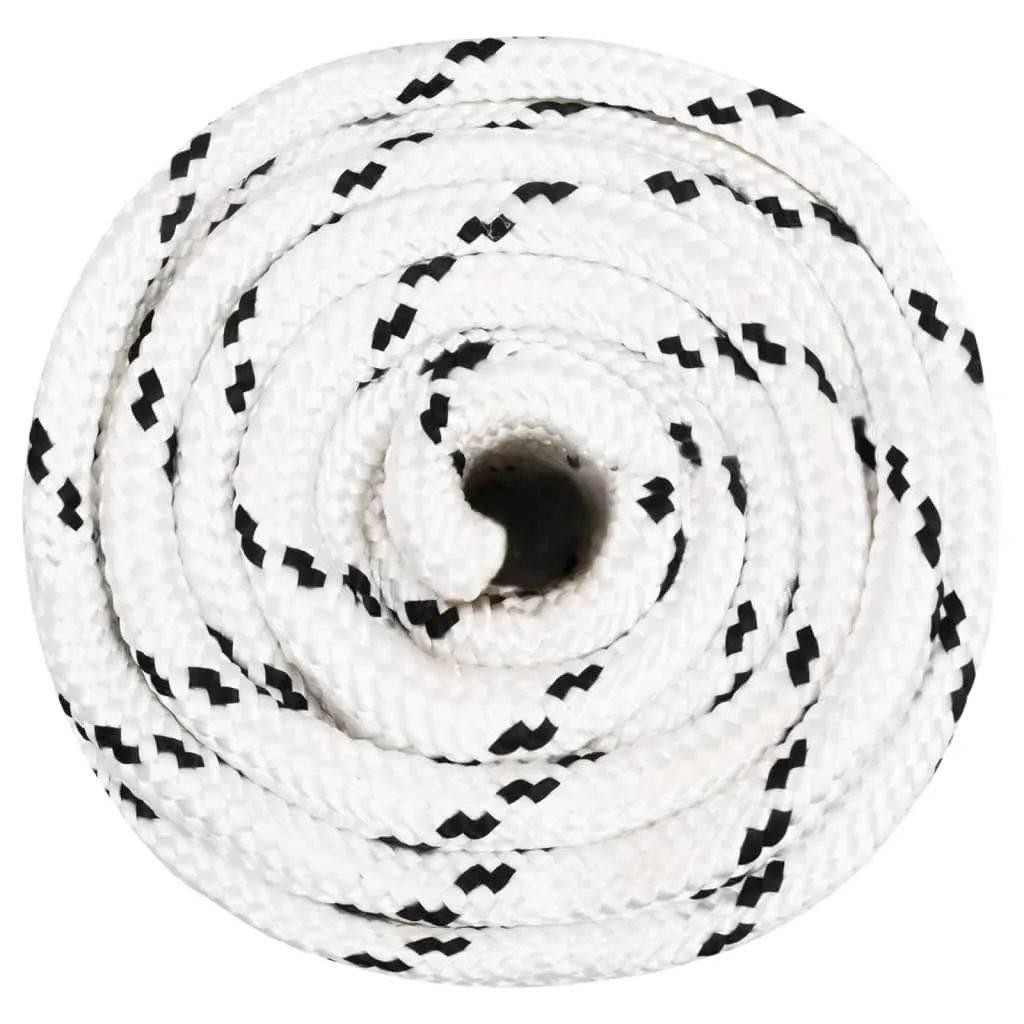 Braided Boat Rope White 16 mmx25 m Polyester