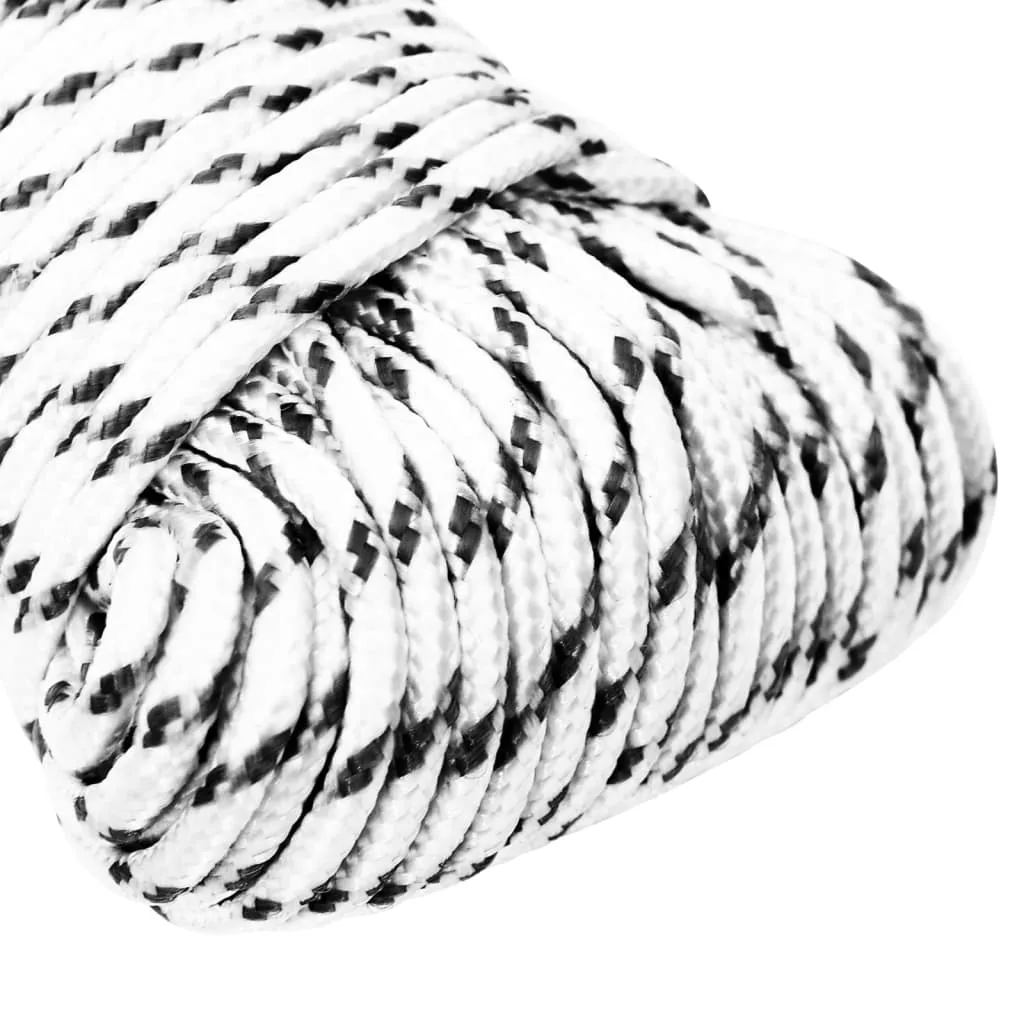 Braided Boat Rope White 3 mmx25 m Polyester