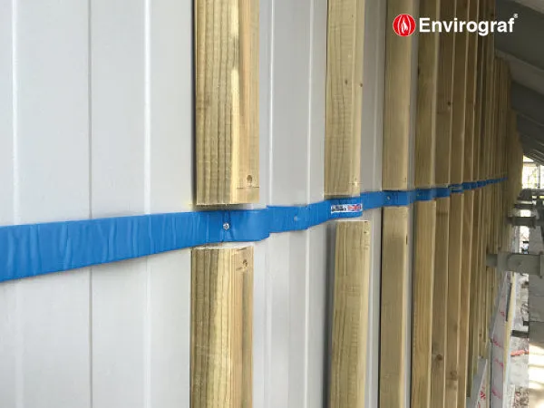 ENVIROGRAF CV30/10 Flexible Strip Cavity Barrier (with brackets) - 2m x 30mm x 10mm (80/90mm Gap)