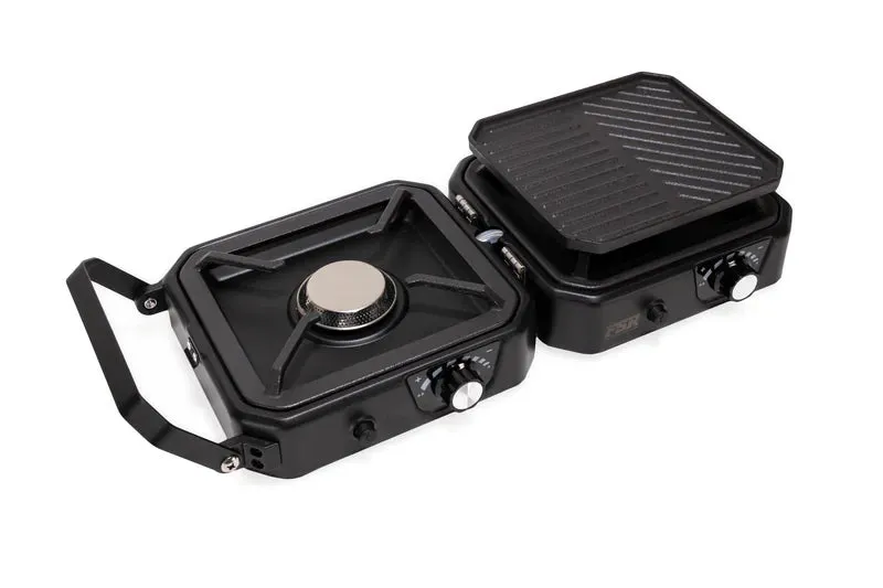 FSR Portable 2 Burner Camp Stove & Wind Screen