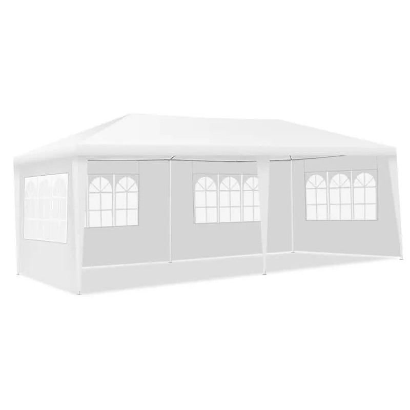 GrandShoppersHub  10' x 20' Canopy Tent Heavy Duty Wedding Party Tent with 4 Sidewalls & Carry Bag, Portable Canopy Shelter Tent Pavilion Event Tent  for Outdoor Use