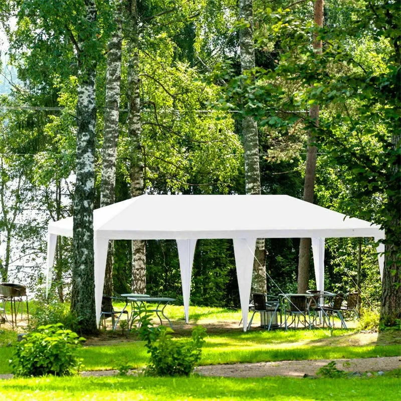 GrandShoppersHub  10' x 20' Canopy Tent Heavy Duty Wedding Party Tent with 4 Sidewalls & Carry Bag, Portable Canopy Shelter Tent Pavilion Event Tent  for Outdoor Use