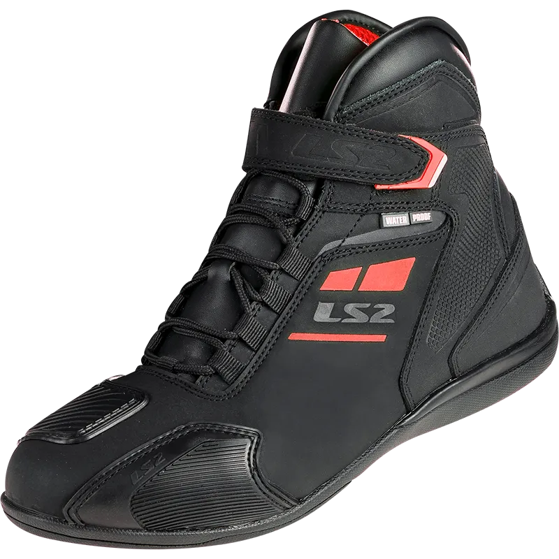 Ls2 Garra Man Boots Wp Black Red