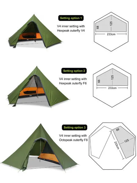 Luxe Outdoor Hex Peak V4A Single Inner