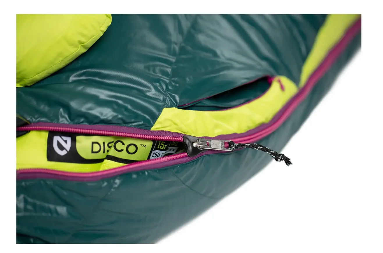 NEMO WOMENS DISCO DOWN SLEEPING BAG 15 LONG