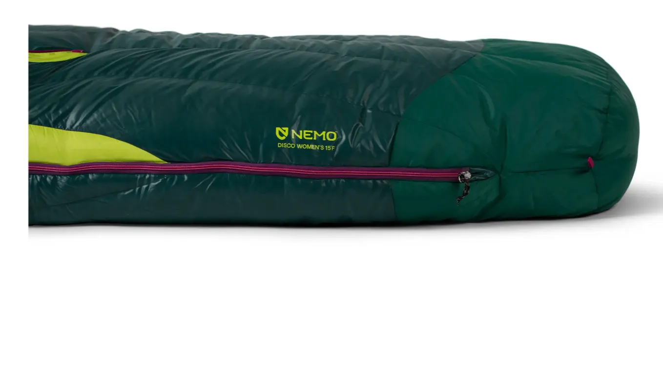 NEMO WOMENS DISCO DOWN SLEEPING BAG 15 LONG