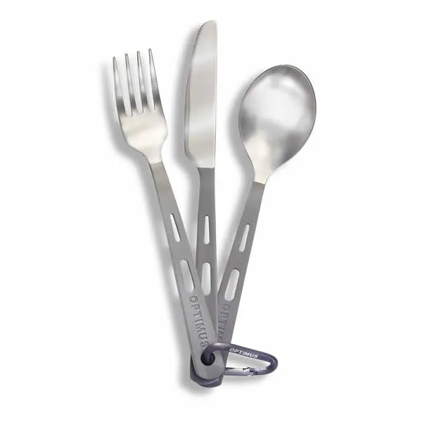 Optimus Titanium 3 Piece Cutlery Set