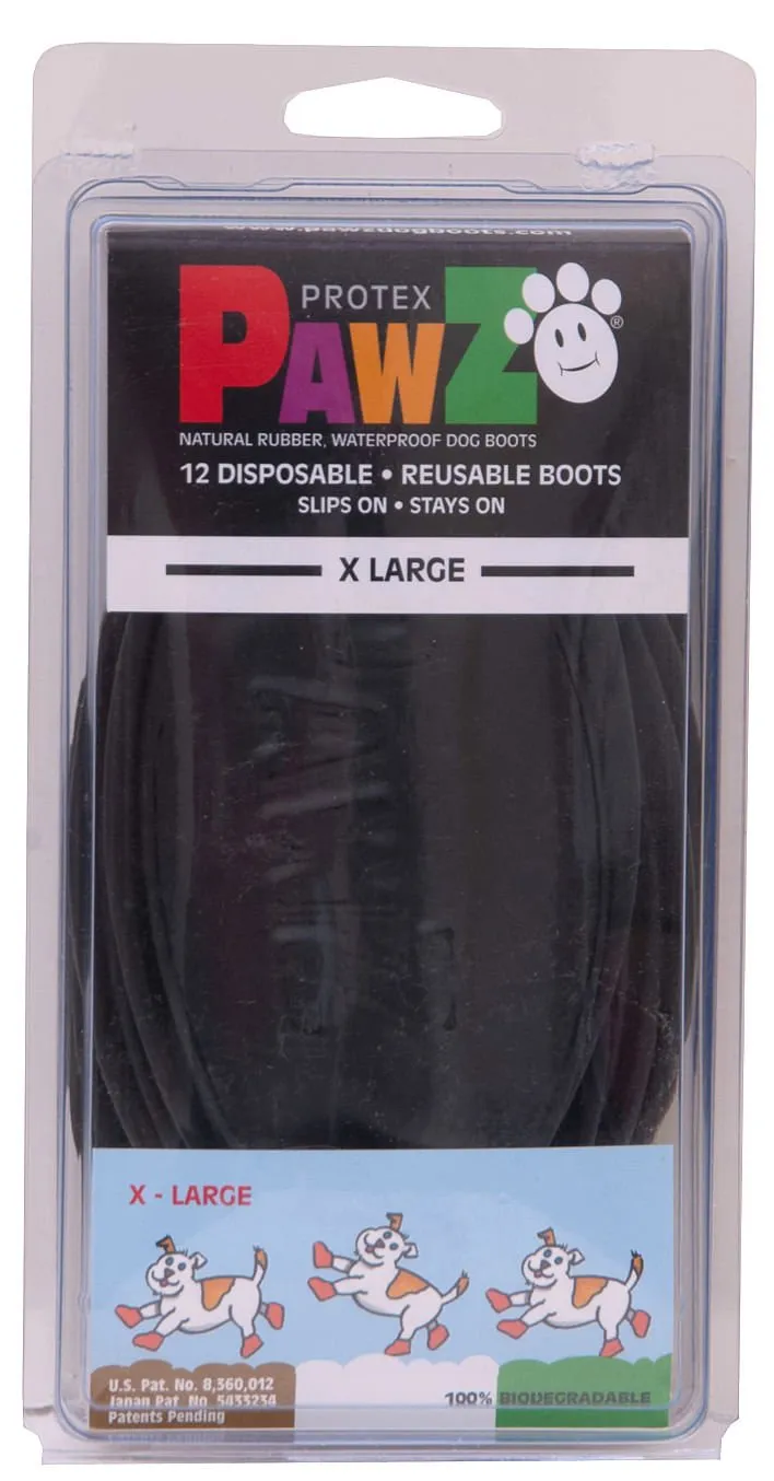 PawZ Dog Boots, Black (12-pack)