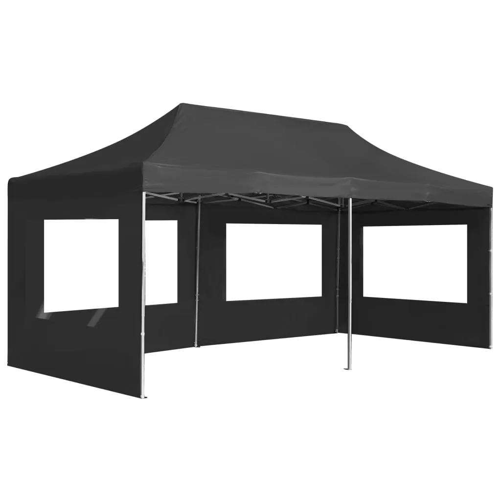 Professional Folding Party Tent with Walls Aluminium 6x3 m Anthracite