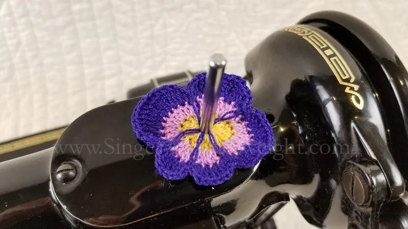 Spool Pin Doily - Pansy