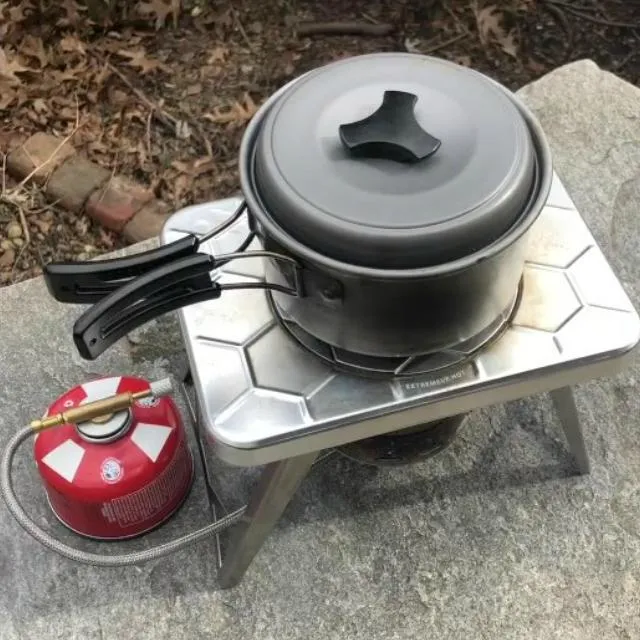 Stove Plus Gas Adapter with Drawstring Bag