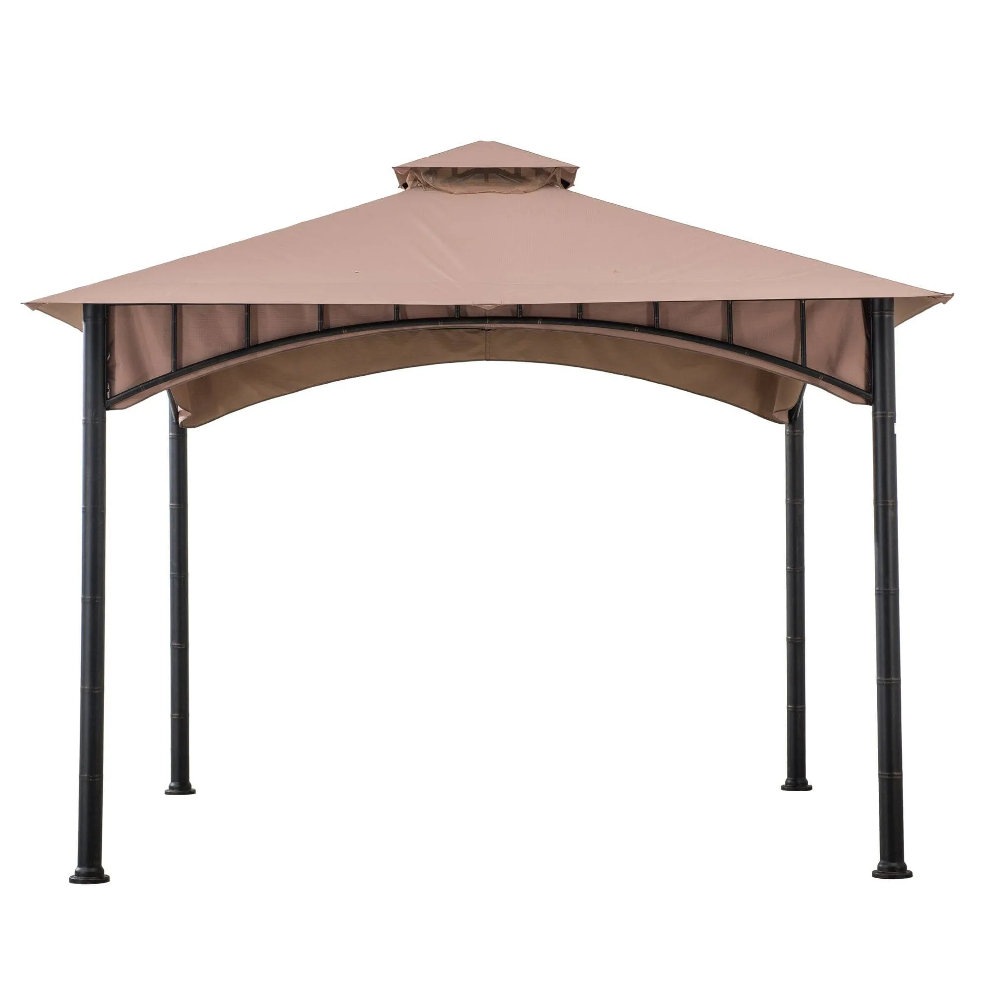 SUNJOY 11x11 Canopy Gazebo with Bamboo Look Steel Frame