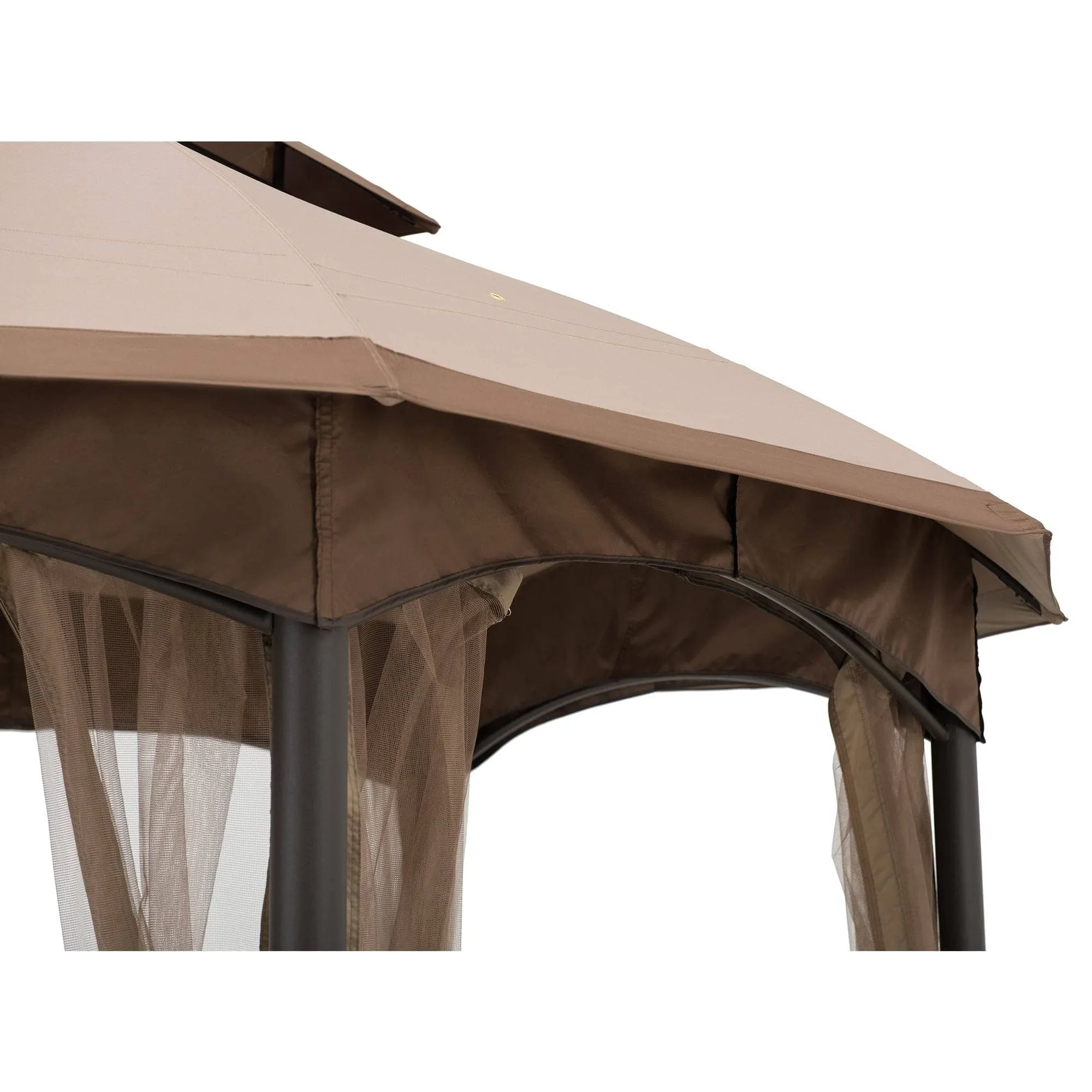 SUNJOY 13.5x13.5 Metal Patio Gazebo Kits with Ceiling Hook